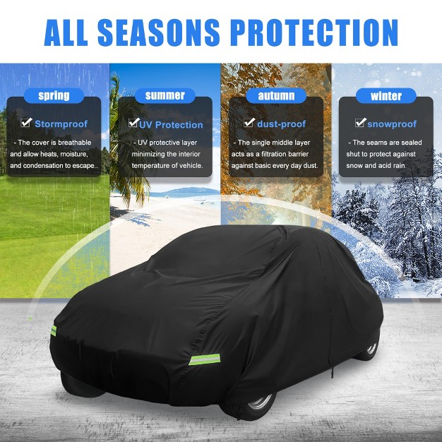 Unique Bargains Waterproof Outdoor Full Car Cover For Volkswagen Beetle 1960 1980 Black