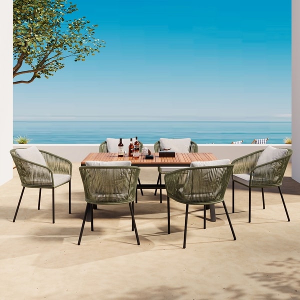 7 Piece Patio Dining Table and Chair Set