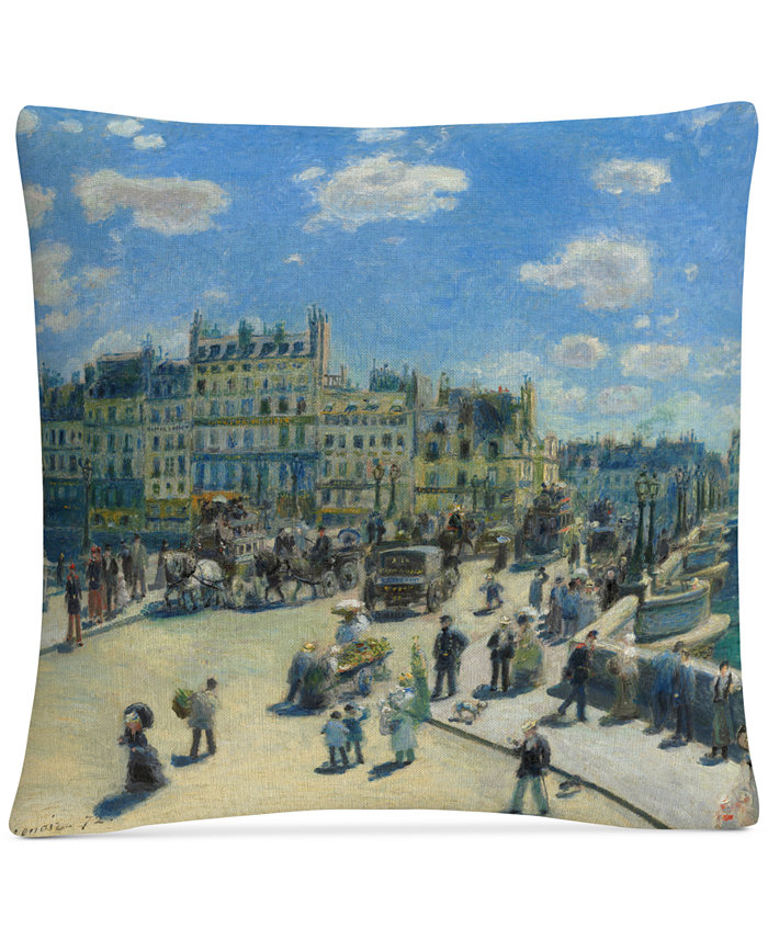 Baldwin Pierre Renoir Pont Neuf Paris 1872 Decorative Pillow， 16 x 16