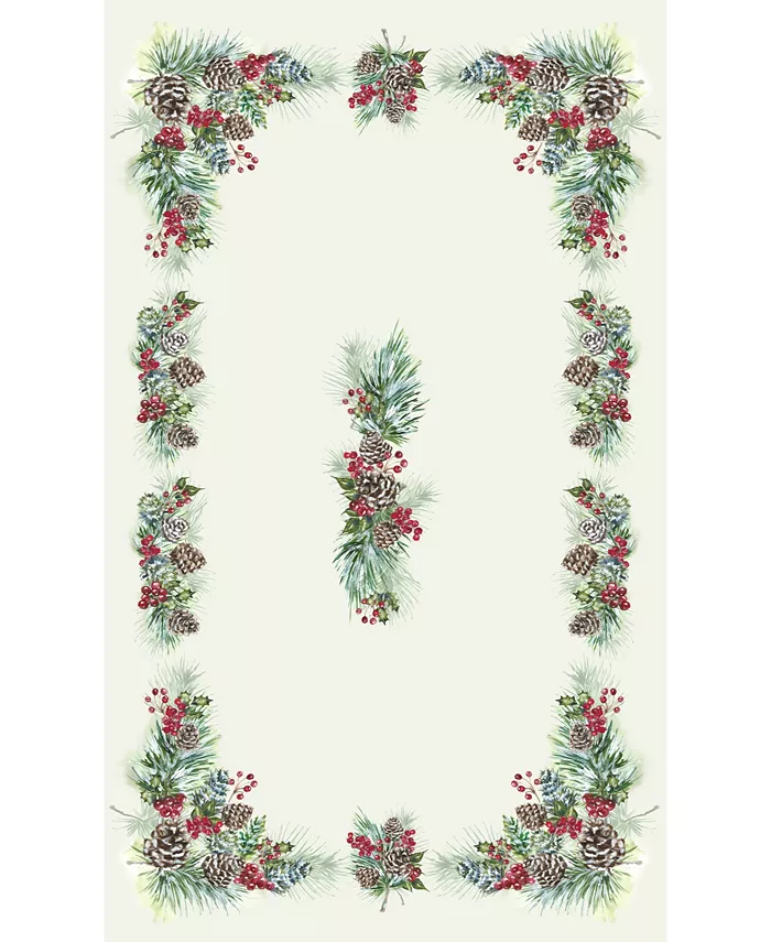 Laural Home Winter Garland Tablecloth -70 x 120