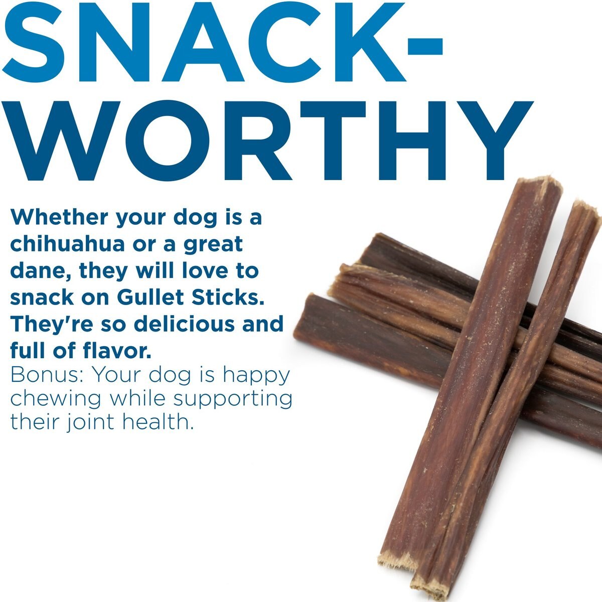 Best Bully Sticks Beef Gullet Sticks Dog Chews， 6-in， 25 count