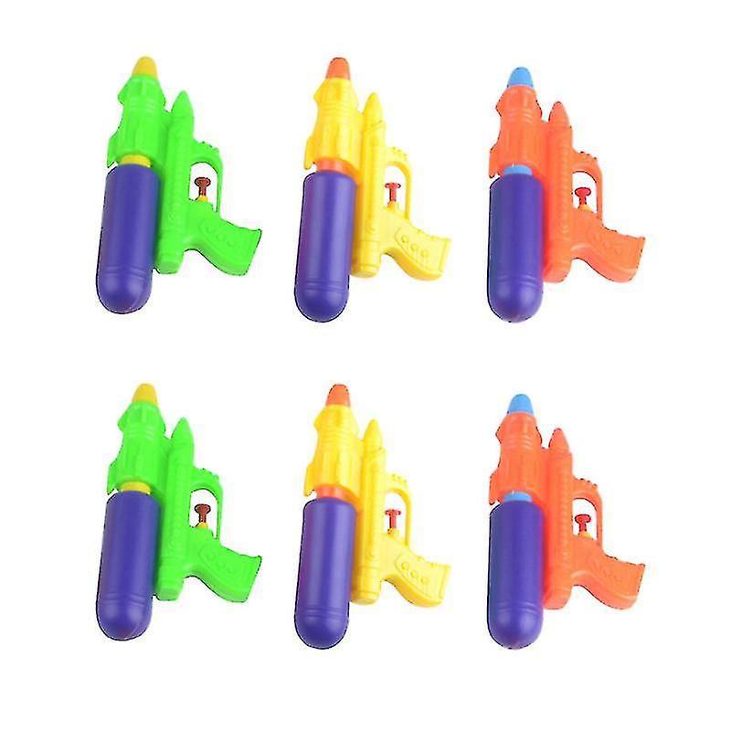 6pcs Play Water Toy Portable Plastic Mini Water Soaker Toy Water Shooting Toy For Swimming Beach Pool