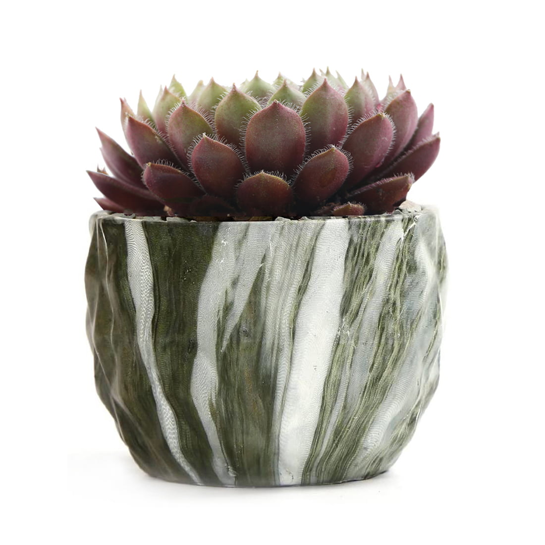 Modern Style Marbling Ceramic Flower Pot Succulent/Cactus Planter Pots Container Bonsai Planters with Hole 3.35 Inch Perfect Gift Idea(4 in Set)