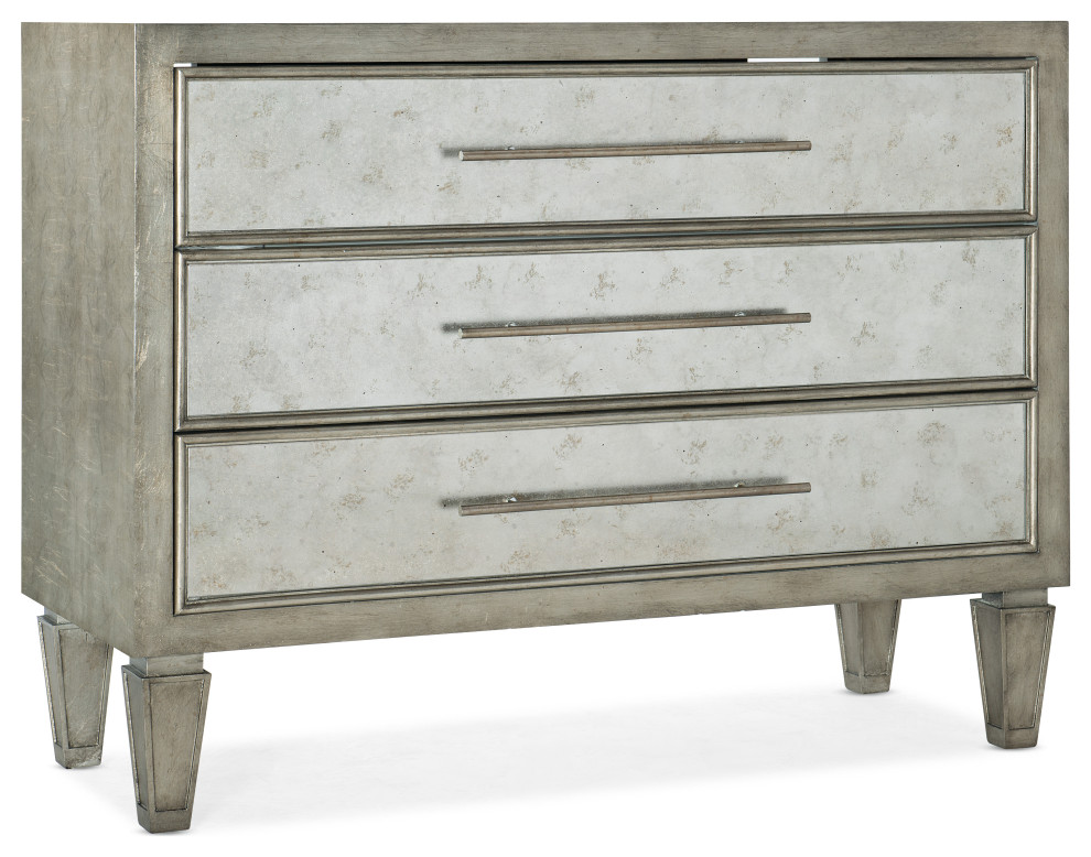 Melange Tercia 3 Drawer Chest   Transitional   Accent Chests And Cabinets   by HedgeApple  Houzz