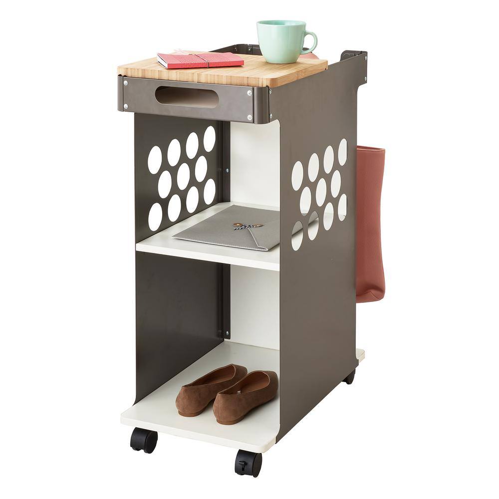 Safco Mini Steel Rolling Storage Cart 5209WH