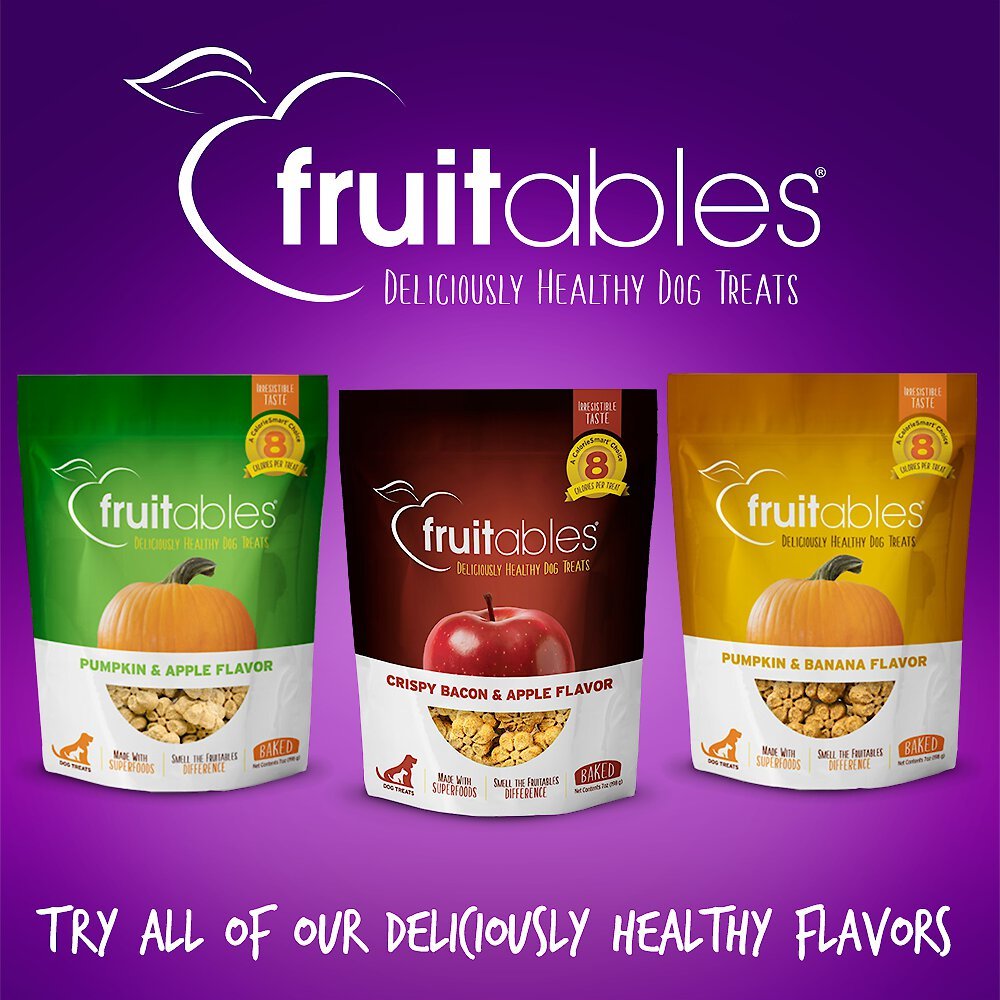 Fruitables Pumpkin and Blueberry Flavor Crunchy Dog Treats