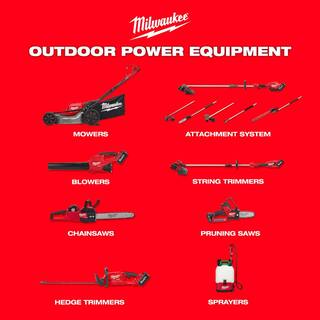 Milwaukee M18 FUEL Brushless Cordless 21 in. Dual Battery Self-Propelled Lawn Mower w Blower  (2) 12.0Ah Batteries 2823-22HD-2724-20