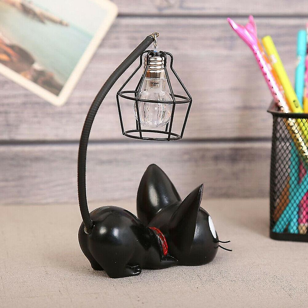 Miman Resin Cat Night Light Anime Cat Led Lamp Cartoon Animal Bedside Lamp Room Decoration