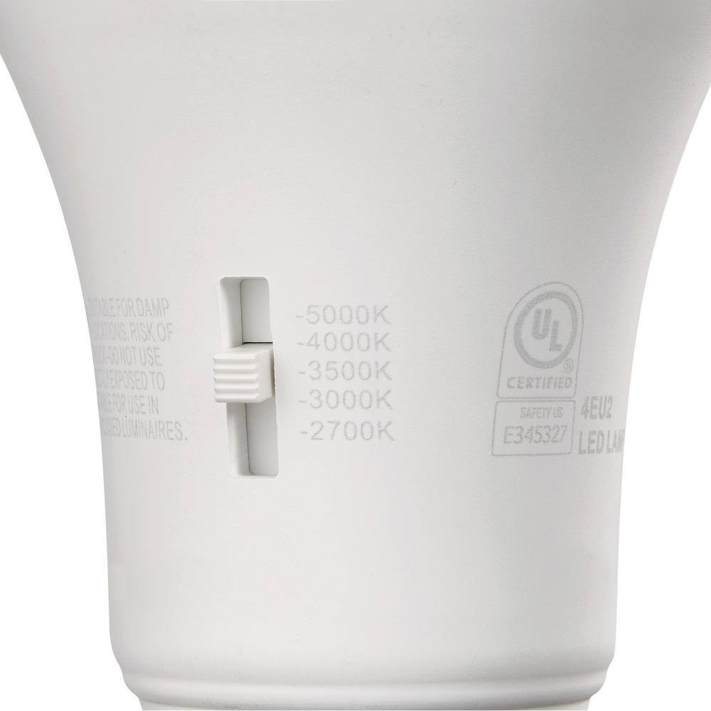 EcoSmart 100-Watt Equivalent A19 Dimmable CEC Dusk to Dawn LED Light Bulb with Selectable Color Temperature (1-Pack) 11A19100WDTD001