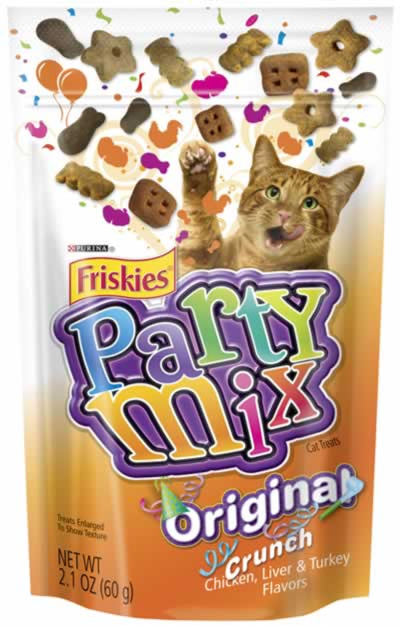 Friskies Party Mix Original Crunch Cat Treats， 2.1 Oz.