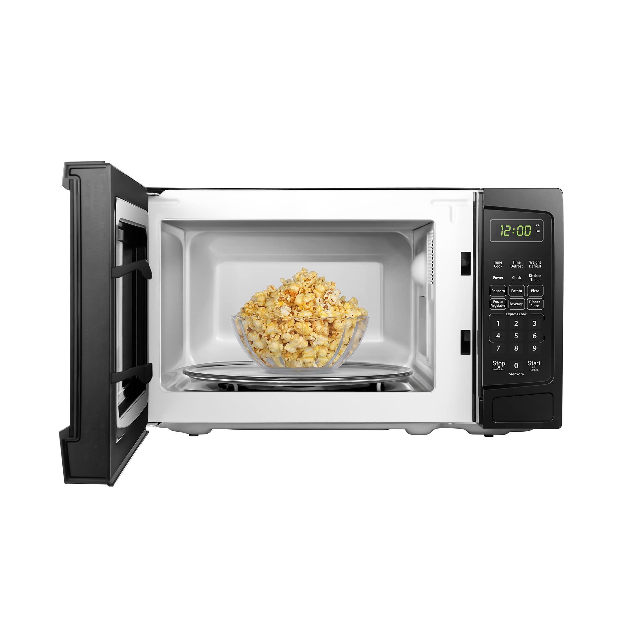 Danby DBMW0720BBB 700 Watts 0.7 Cu.Ft. Countertop Microwave with Push Button Door|10 Power Levels, 6 Cooking Programs|Auto Defrost and Child Lock