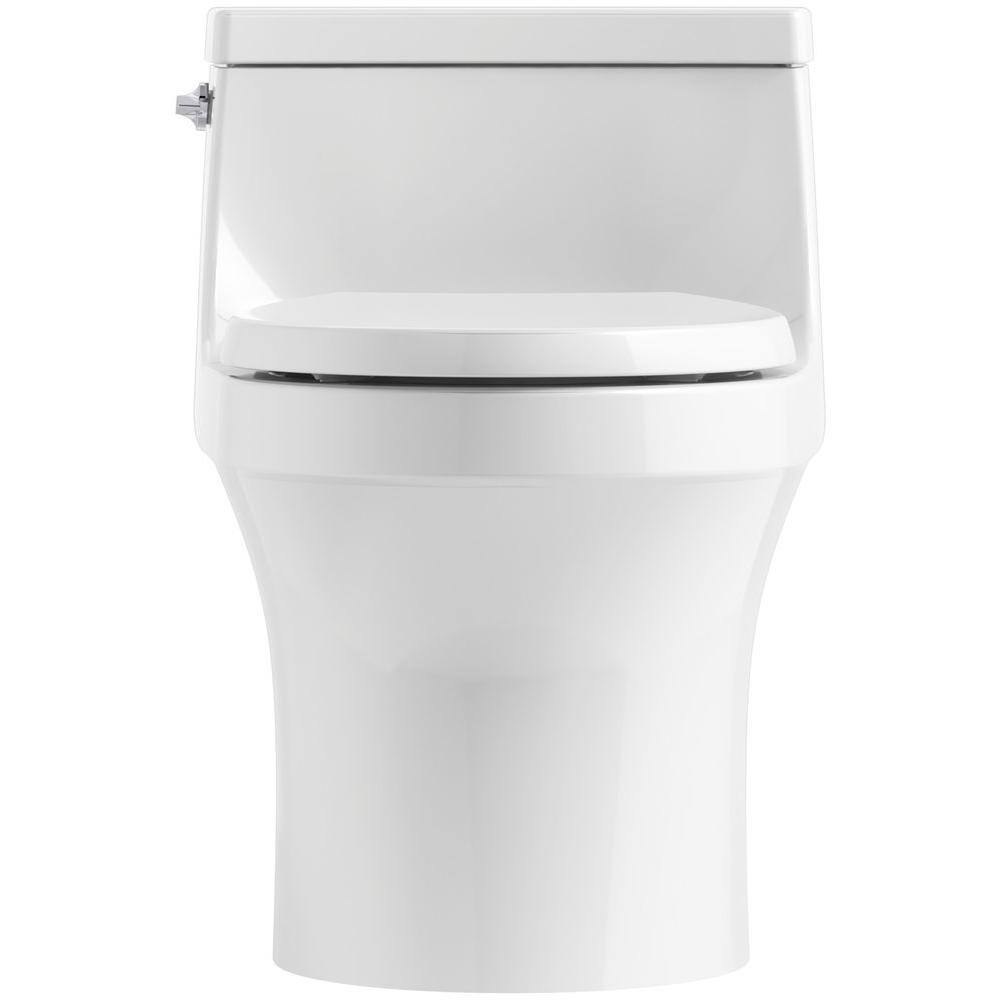 KOHLER San Souci 1-Piece 1.28 GPF Single Flush Round Toilet in White K-4007-0