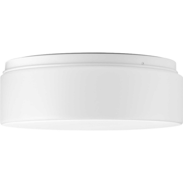 Progress Lighting Drums And Clouds 1 light Led Flush Mount Black Finish Acrylic Shade