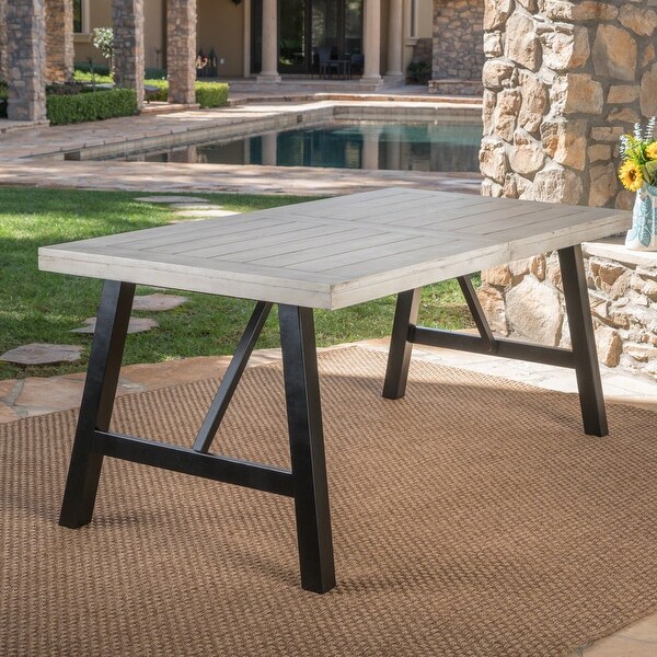 BETTINA Modern wooden dining table for outdoor kitchen etc