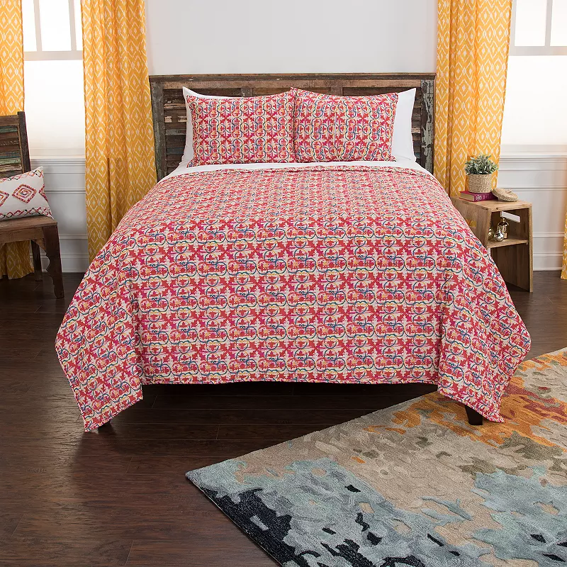 Rizzy Home Maddux Place Lilou Geometric Quilt Set