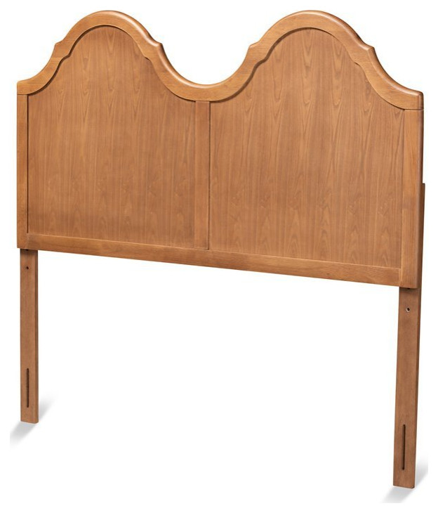 Baxton Studio Tobin Ash Walnut Finished Wood Queen Size Arched Headboard   Traditional   Headboards   by Homesquare  Houzz