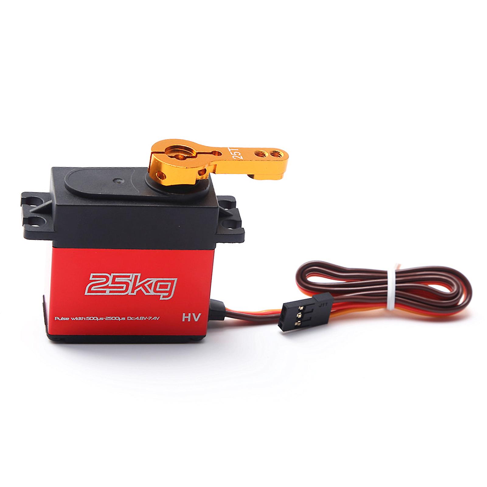 Dsservo Ds3225 25kg Metal Gear High Torque Waterproof Digital Servo With Servo Extended Cable For 1/10 1/8 Rc Traxxas Hsp Car Boat Helicopter Robot Ai