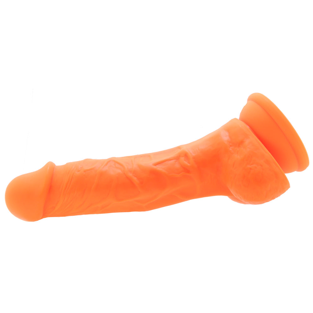 Neo Elite 7.5 Inch Dual Density Silicone Cock in Orange