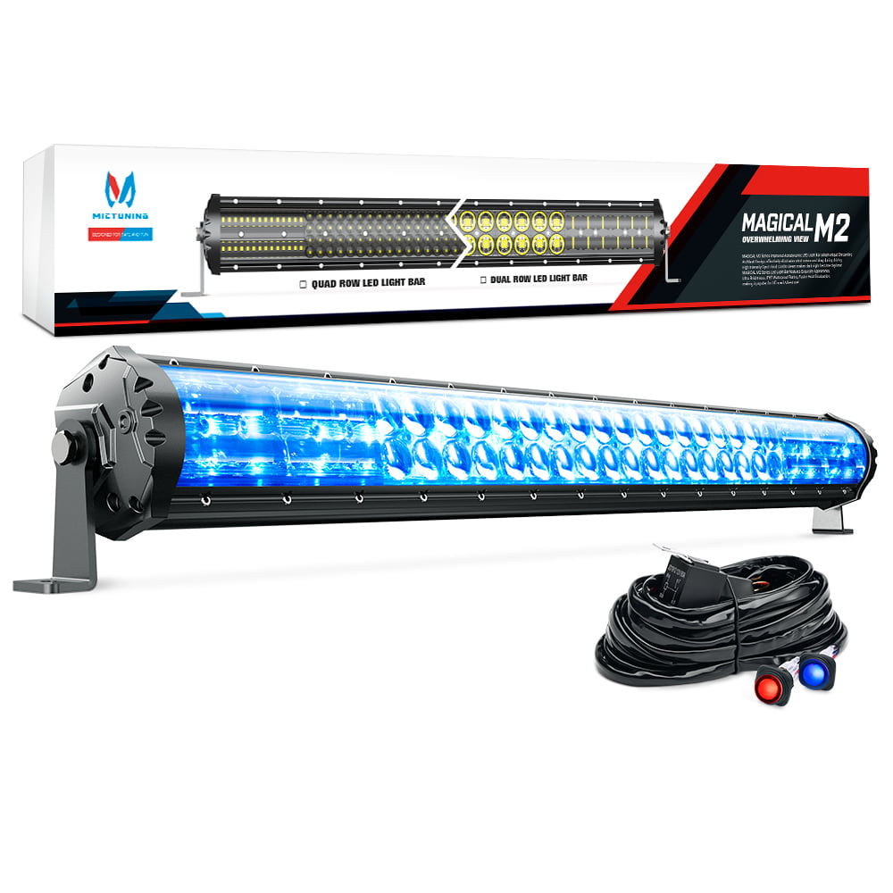 MICTUNING Magical M2 Dual Row 31inch 12680lm LED Light Bar Exclusive Streamline ArcMask Design