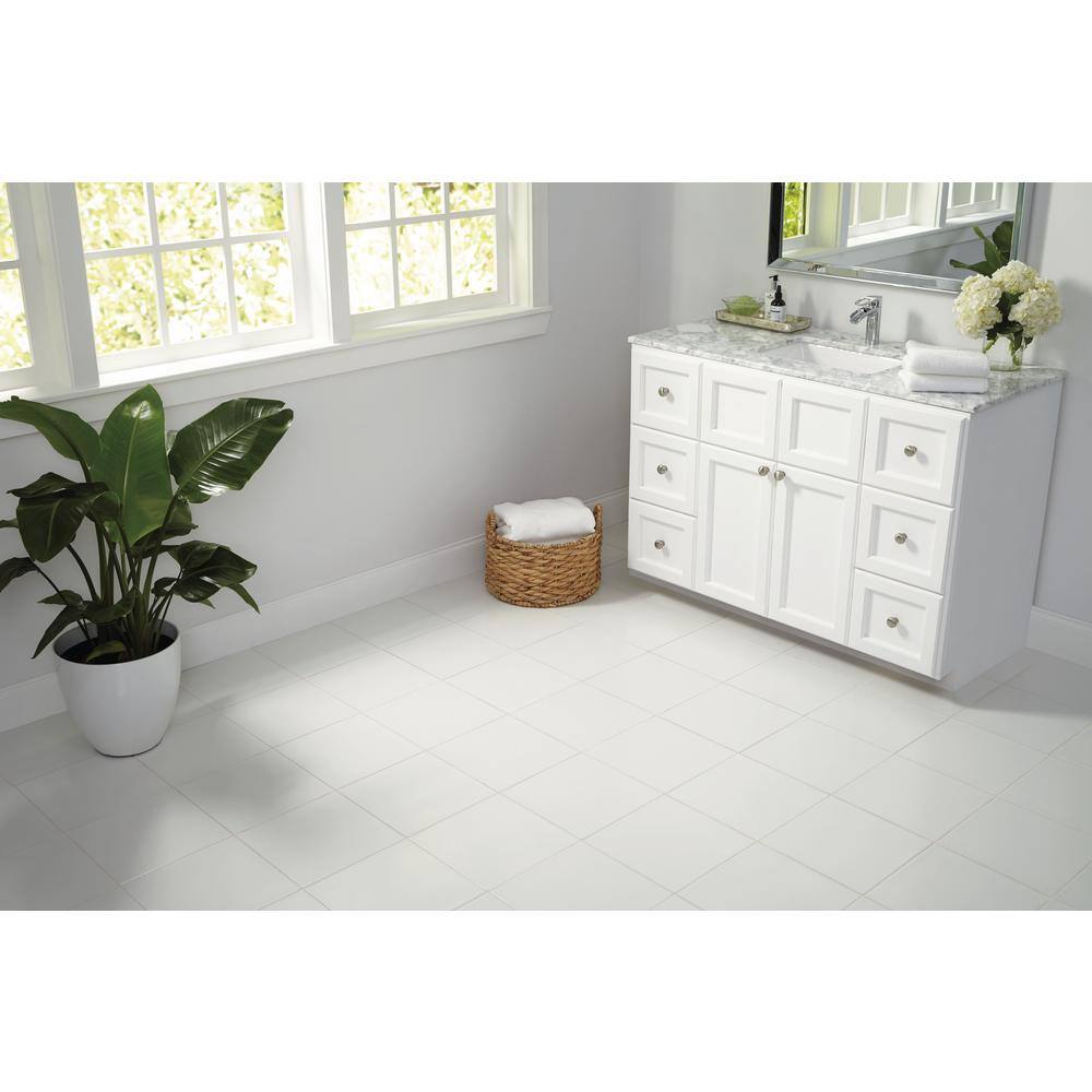 Daltile Glacier White 12 in. x 12 in. Ceramic Floor and Wall Tile (11 sq. ft.  case) 55001212HD1P2