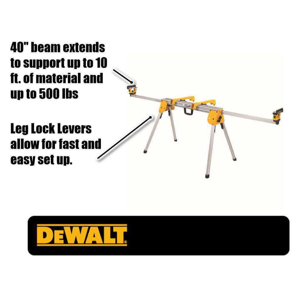 DW 15 Amp Corded 12 in. Double Bevel Sliding Compound Miter Saw wBlade Wrench Material Clamp  Compact Miter Saw Stand DWS779WDWX724