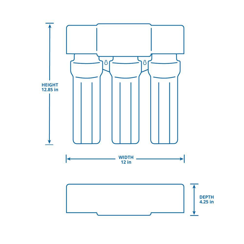 Aquasana 3-Stage Max Flow Under Counter Water Filtration System with Faucet in Oil Rubbed Bronze THD-5300+.62