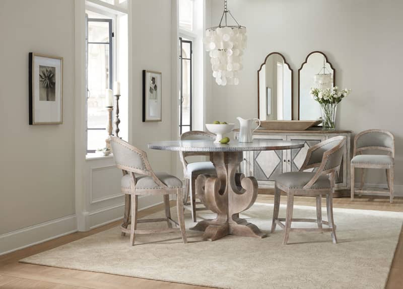 Hooker Furniture Dining Room Boheme Ascension 60 Zinc Round Dining Table