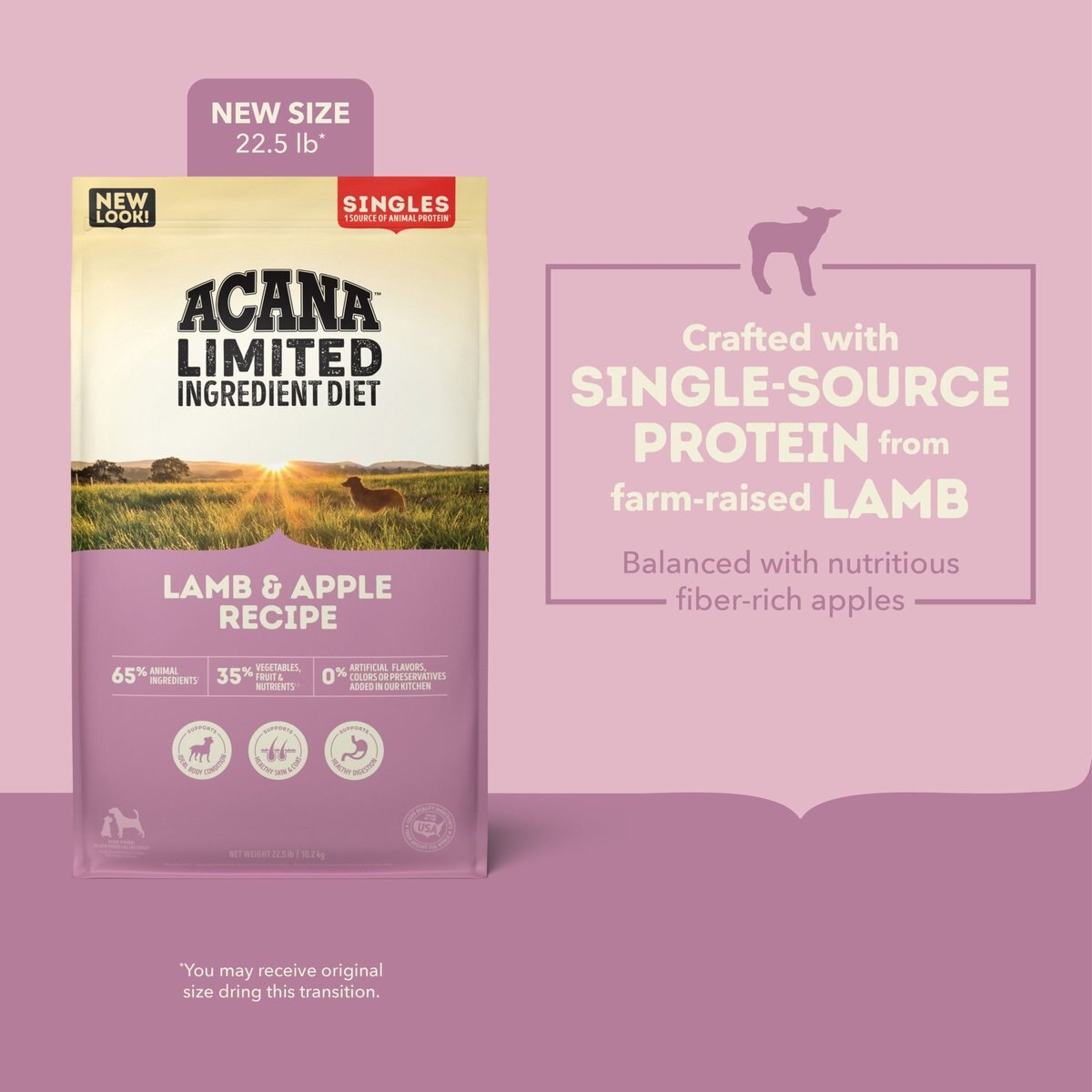 ACANA Singles Limited Ingredient Diet Lamb and Apple Recipe Grain-Free Dry Dog Food