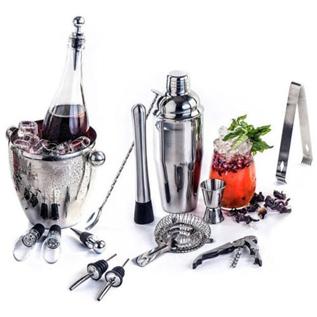 Insulated Cocktail Shaker Mixer Bartender Kit Cocktail Shaker Mixer Stainless Steel 750ml Bar Tool Set with Stylish Bamboo Stand Perfect Home Bartending Kit and Martini Cocktail Shaker Set