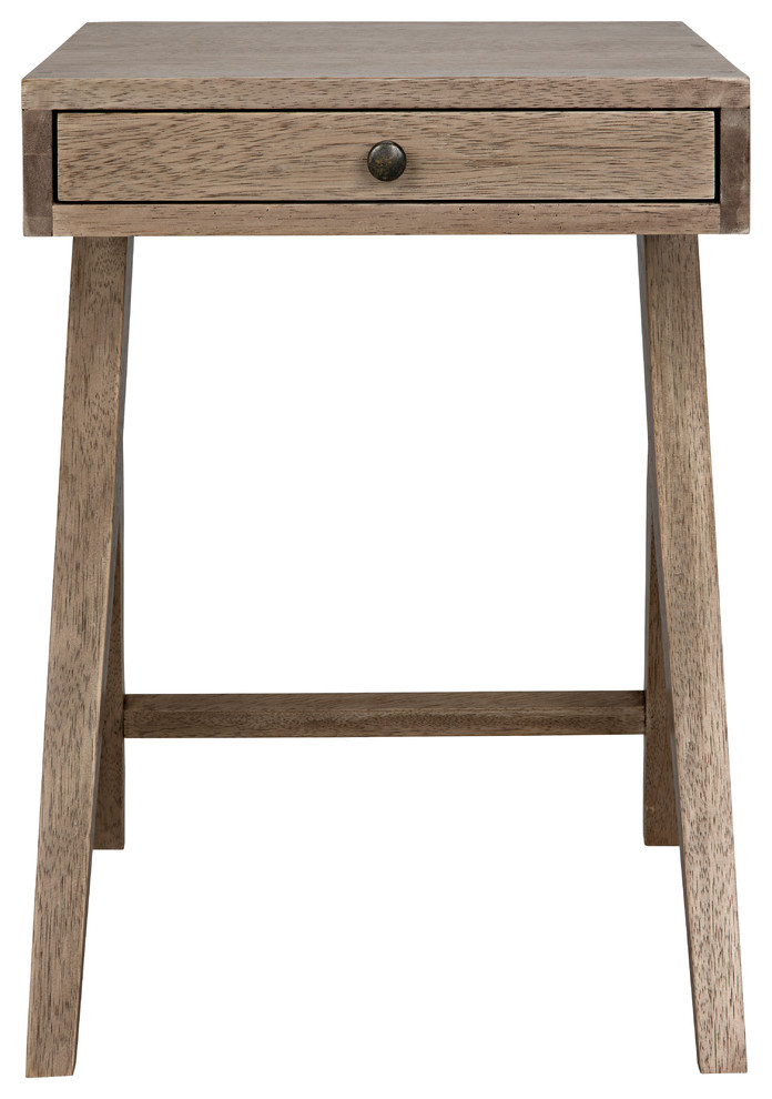 Peter Side Table  Washed Walnut   Transitional   Side Tables And End Tables   by HedgeApple  Houzz