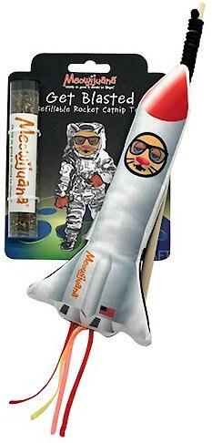 Meowijuana Get Blasted Rocket Wand Refillable Cat Toy with Catnip