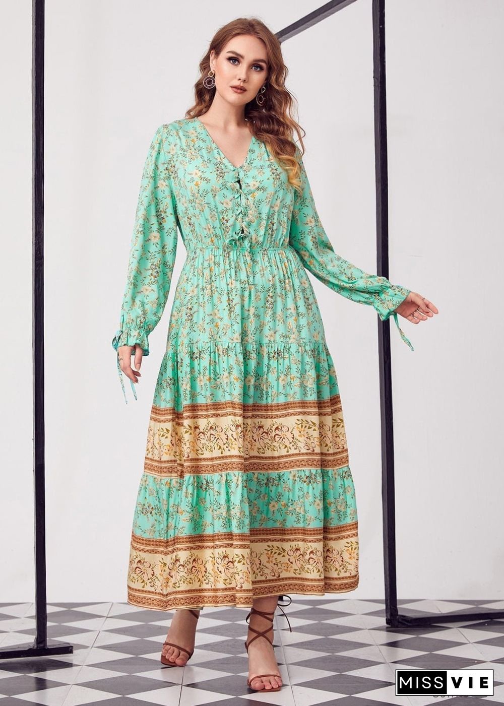 Boho Plus Size Clarissa Maxi Dress For Women