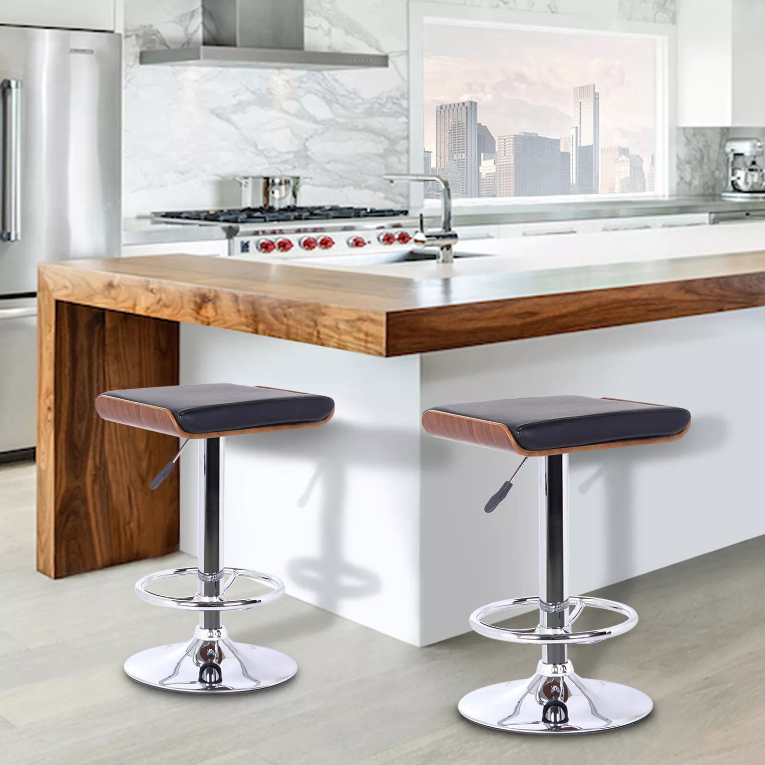 Armen Living Java Swivel Bar Stool