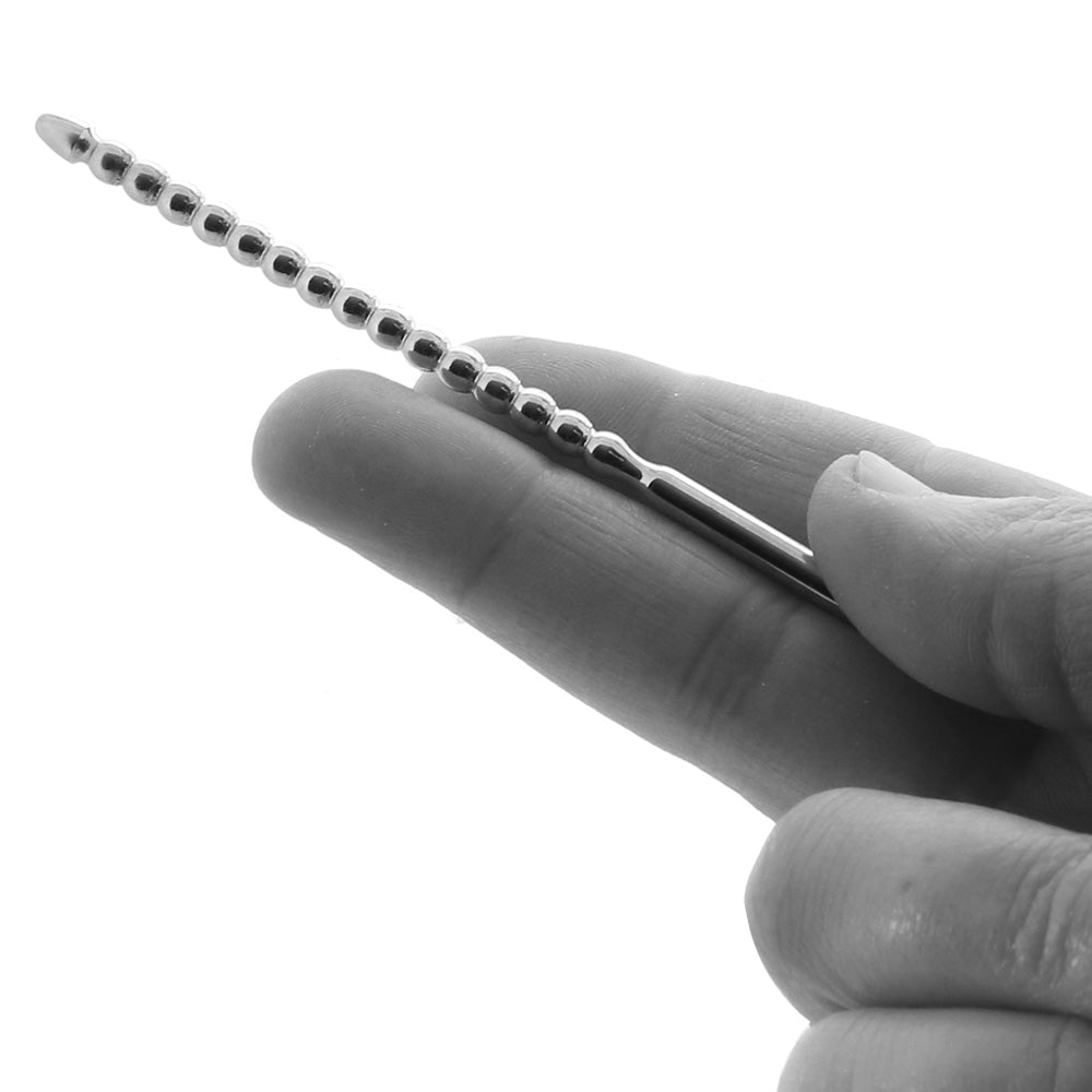 Ouch! Multi Beaded Steel 4mm Urethral Sounding Stick