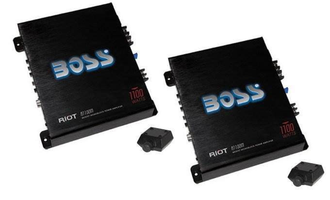 2) BOSS AUDIO Riot R1100M 1100W Mono Car Power Amplifier Amp +Sub Bass Remote