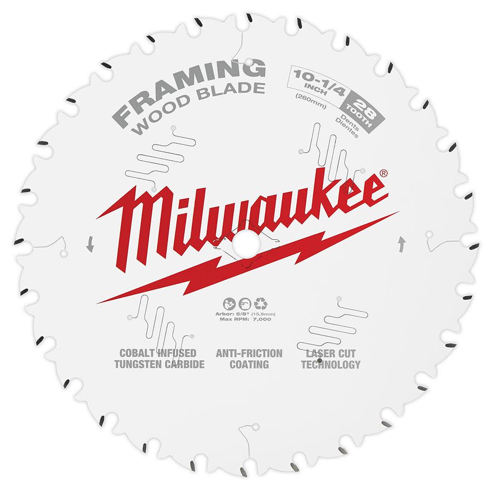 Milwaukee 10-1/4 in. 28T Framing Circular Saw Blade 48-40-1038 from Milwaukee