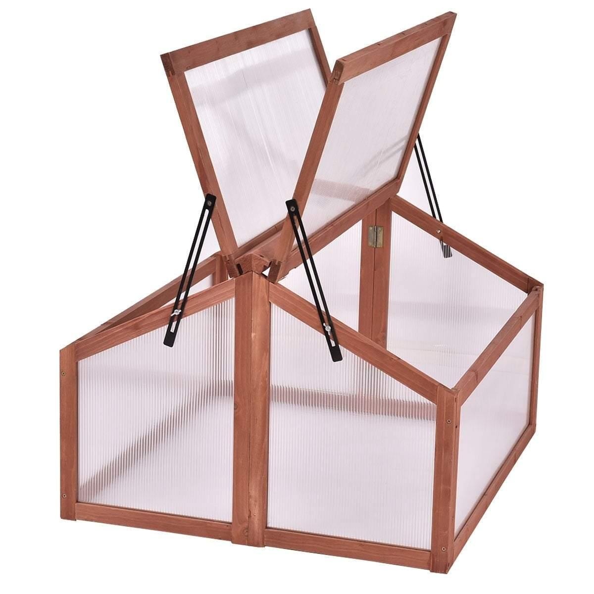 Garden Portable Wooden Double Box Greenhouse