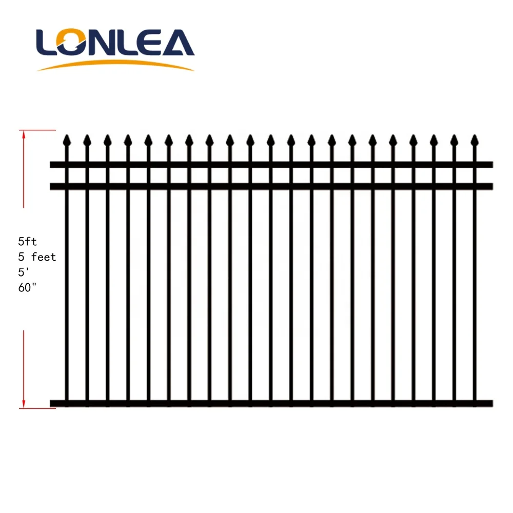 Privacy fence  garden building black aluminum fence post