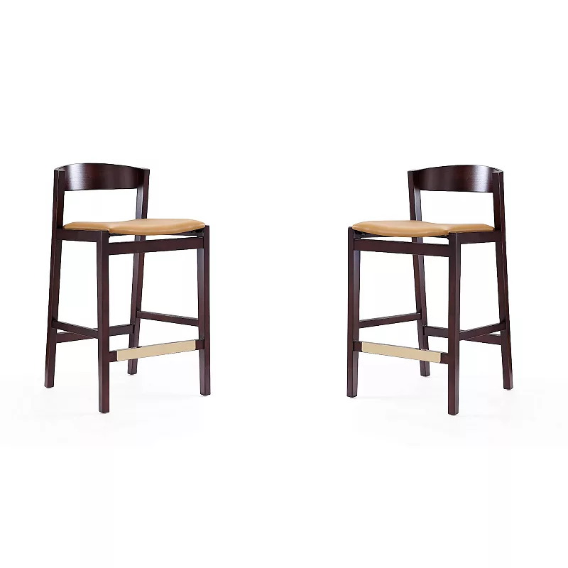 MANHATTAN COMFORT Klismos Counter Stool 2-piece Set