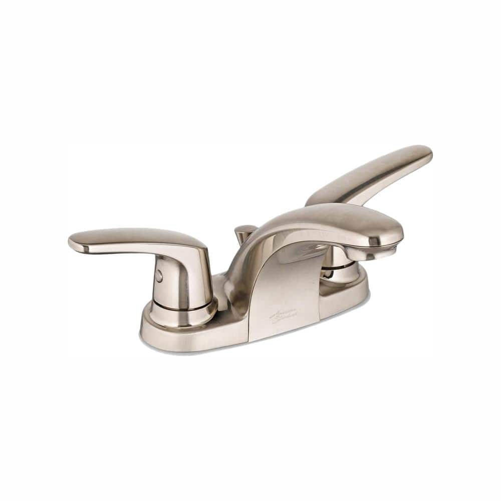 American Standard Colony Pro 4 in Centerset 2Handle LowArc Bathroom Faucet in Brushed Nickel