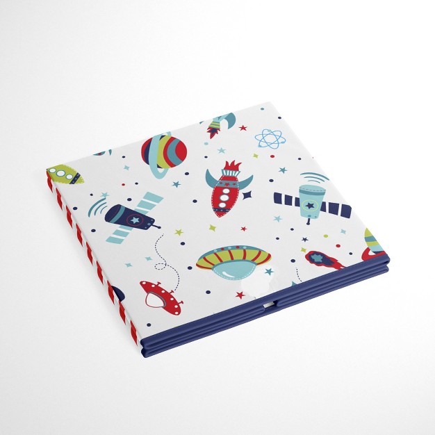 Bacati Space Multicolor Boys Cotton Storage Box Small