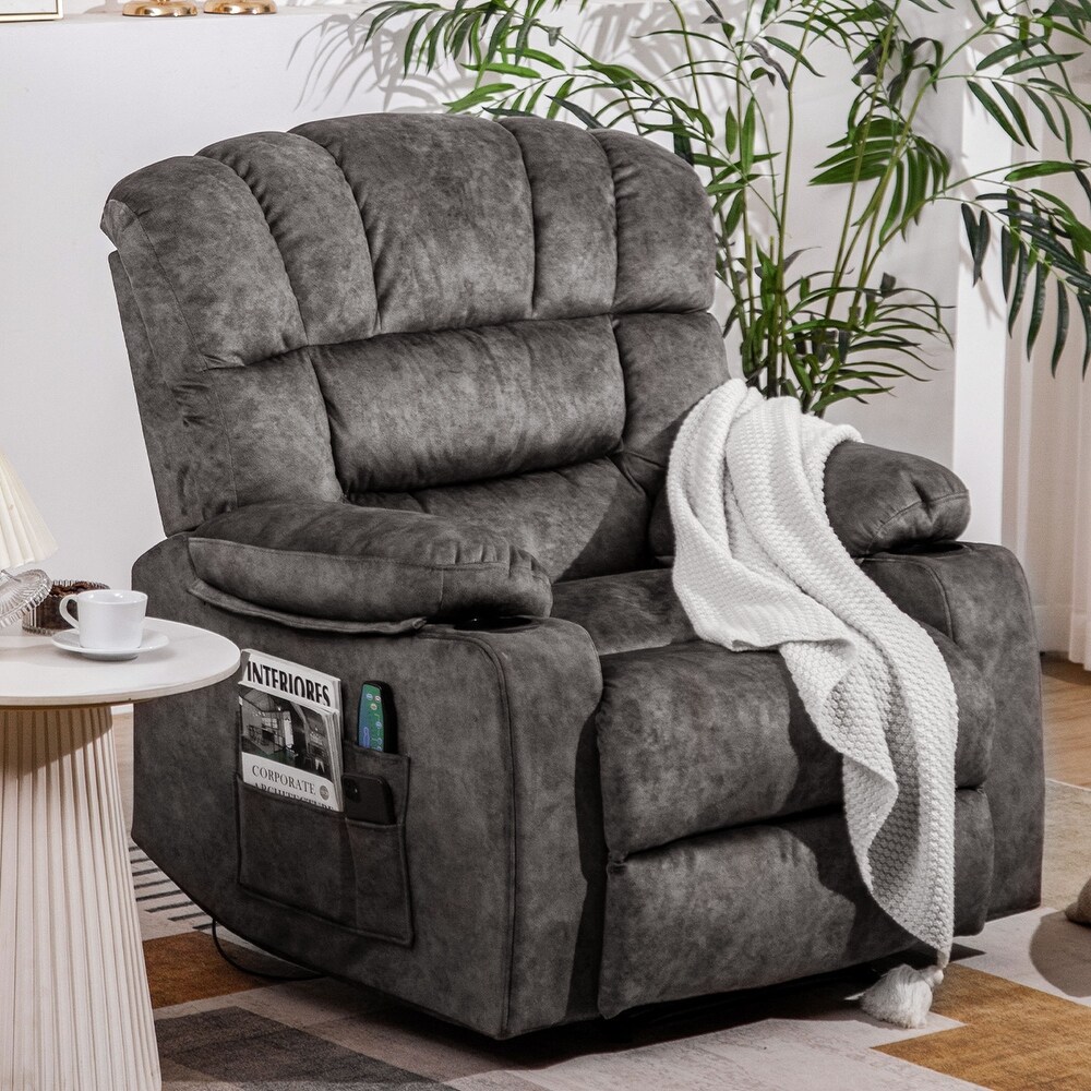 Oversized Recliner Chair Sofa with Massage and Heating