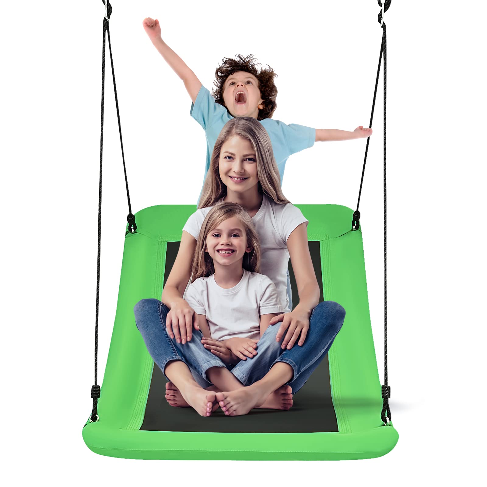 700 lbs Giant 60'' Costzon Platform Saucer Tree Swing Set for Kids and Adult