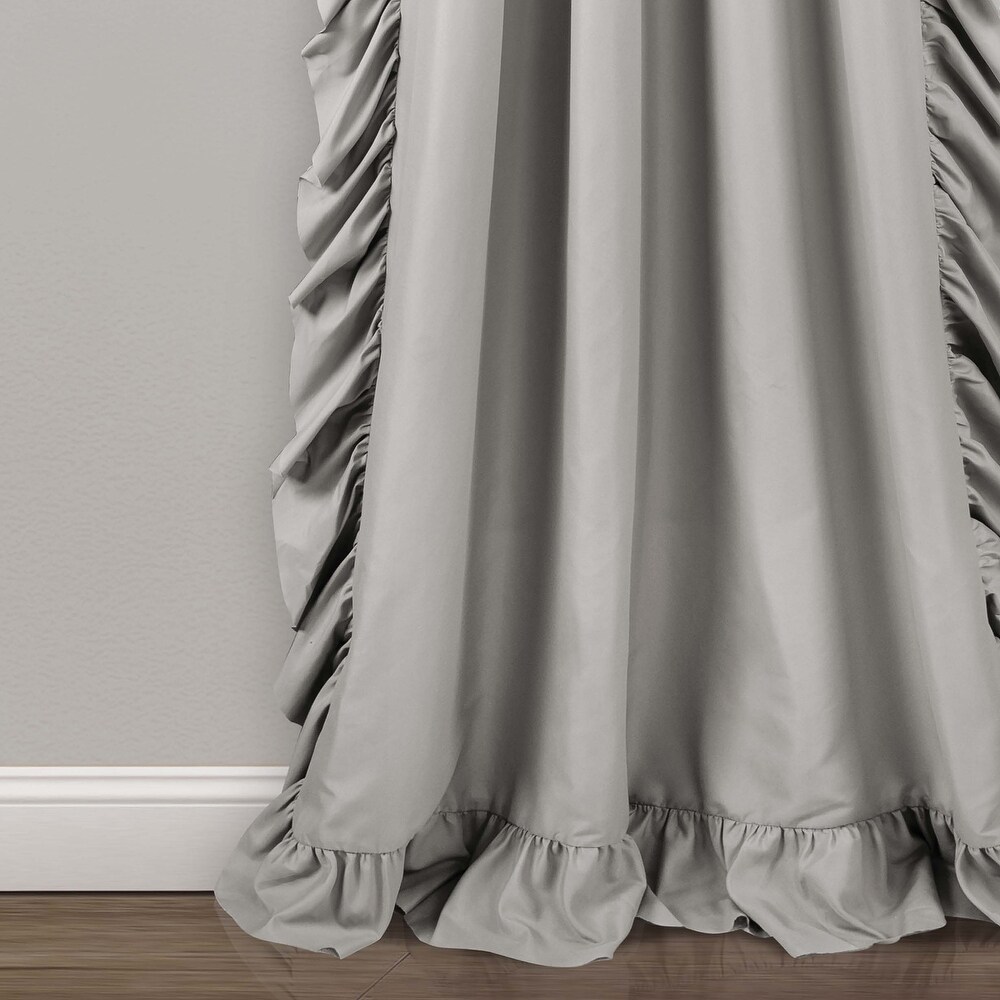 The Gray Barn Gila Ruffled Edge Curtain Panel Pair