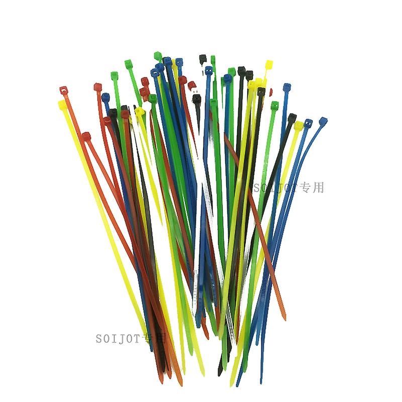 Born Pretty Self-locking Plastic Nylon Wire Cable Zip Ties 100pcs Mix Cable Ties Fasten Loop Cable Various Specifications