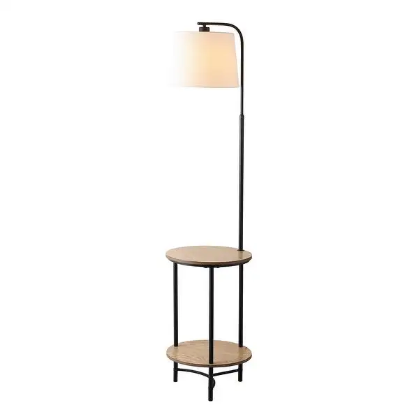 SAFAVIEH Lighting Henley 63-inch LED 2-shelf Floor Lamp - 15