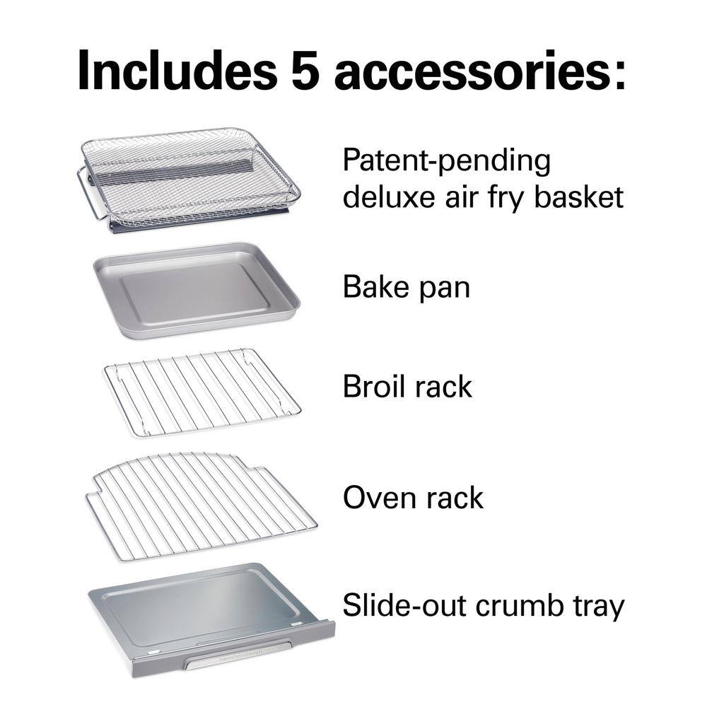 Hamilton Beach 1400 W 6-Slice Stainless Steel Toaster Oven with Quantum Air Fry Technology 31350