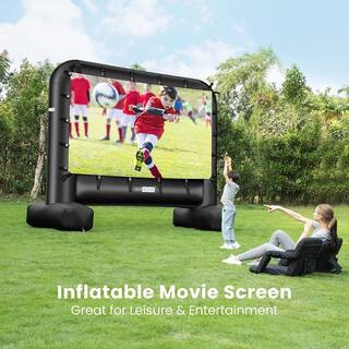 VIVOHOME 240 in. Indoor and Outdoor Inflatable Mega Movie Projector Screen with Carry Bag X0024JN909