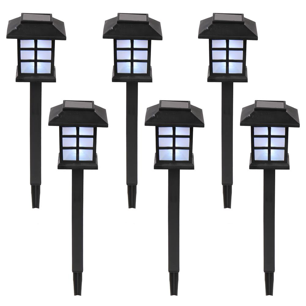 Zimtown 6PCS LED Design Path Light Solar Powered in Black