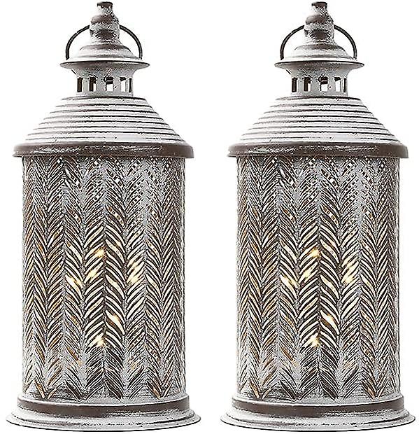 Set Of 2 Metal Table Lamp With Edison Style Bulb